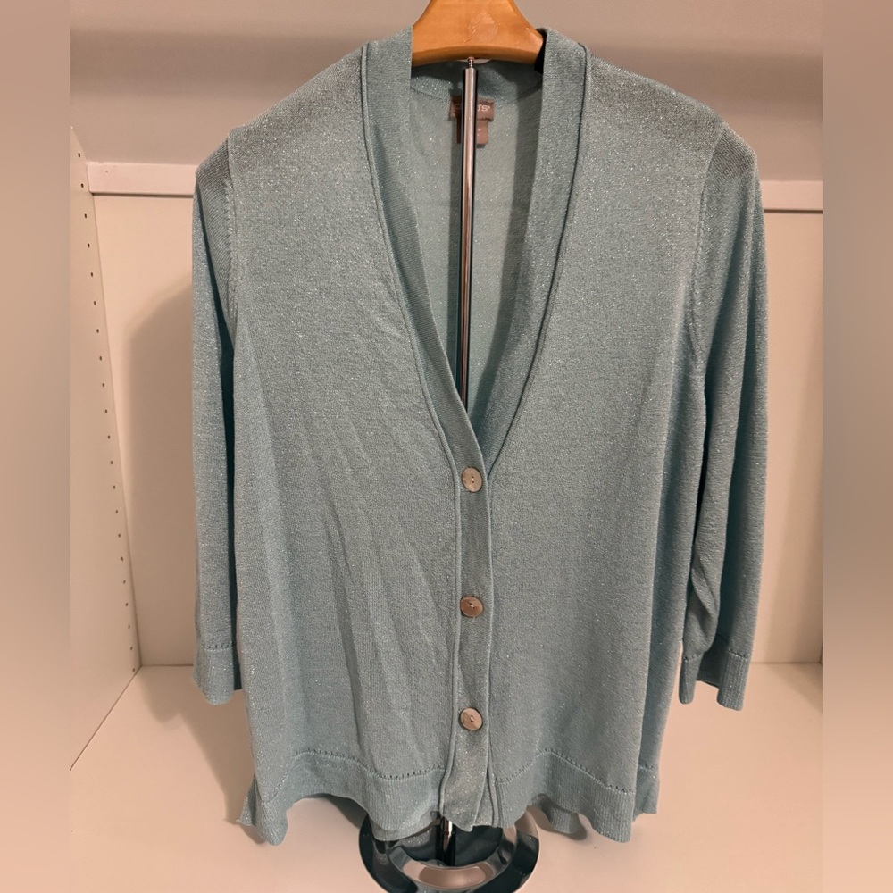 Chico's‎ Shimmering Blue Cardigan